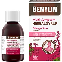 Multi-Symptom Herbal Syrup, Cough Suppressant, Sore Throat Relief, Common Cold, Pelargonium, Sidoides