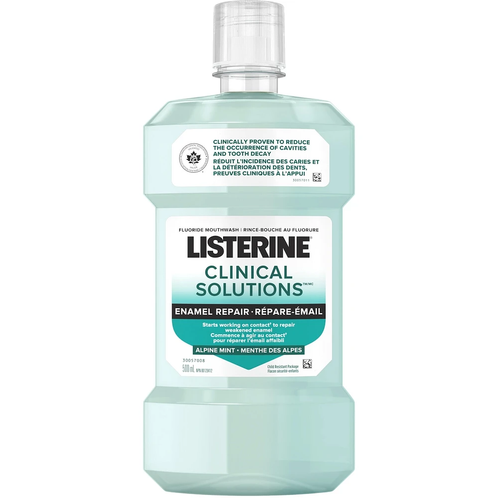 Solutions cliniques Répare-émail à la menthe, rince-bouche quotidien