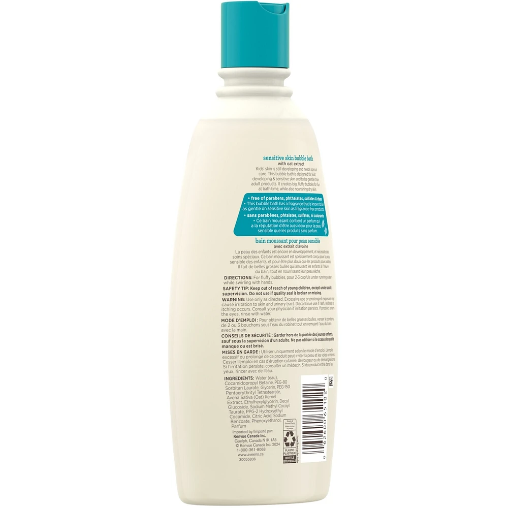 Kids Sensitive Skin Bubble Bath, Dye-Free
