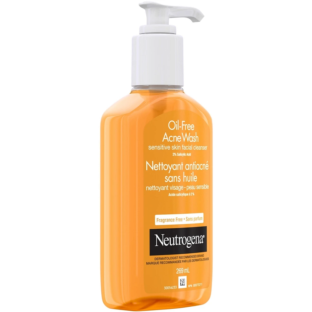 Oil-Free Acne Wash, Fragrance-Free Facial Cleanser