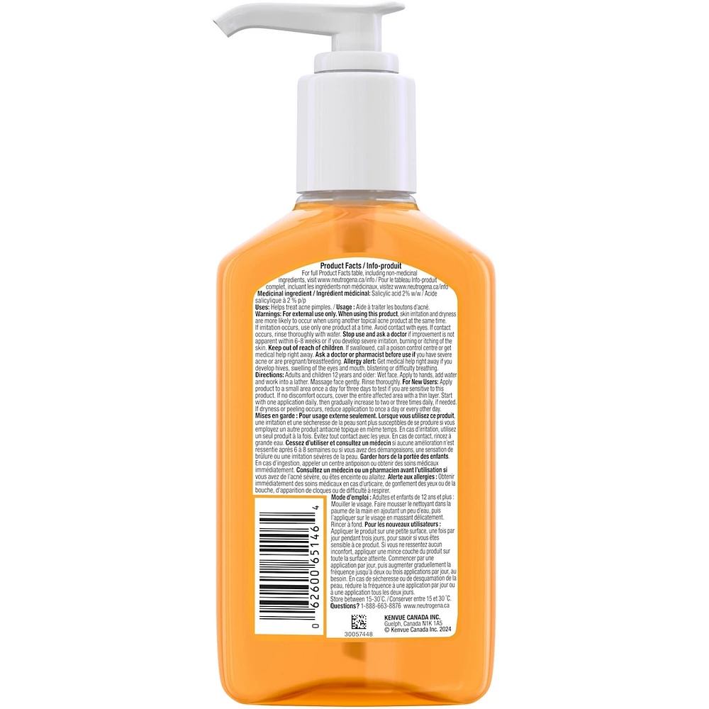 Oil-Free Acne Wash, Fragrance-Free Facial Cleanser