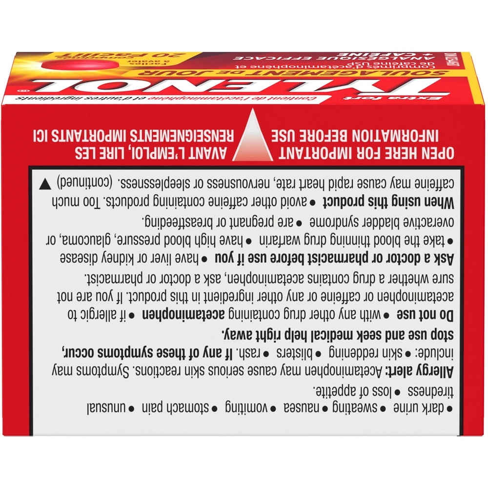 Extra Strength Daytime Relief Tablets, 500 mg Acetaminophen + 65 mg Caffeine