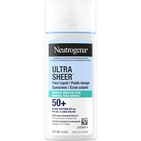 Ultra Sheer Face Liquid Mineral Sunscreen for Sensitive Skin, SPF 50+