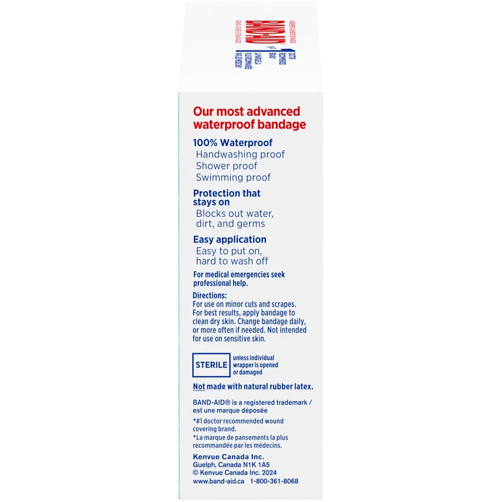 Pansements adhésifs imperméables et transparents