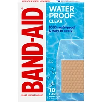 Waterproof Clear Large Adhesive Bandages, all one size