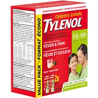 Children's Medicine for Fever & Pain, Dye-Free Berry Liquid, Value Pack
