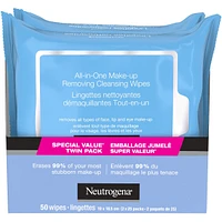 All In one Makeup Remover Facial Cleansing Wipes, Plant Based and  Compostable, Special Value Twin Pack