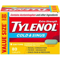 Extra Strength Cold & Sinus Relief Day Caplets, Acetaminophen 500mg