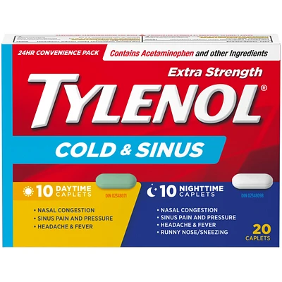 Extra Strength Cold & Sinus Relief Day Night Caplets, Acetaminophen 500Mg