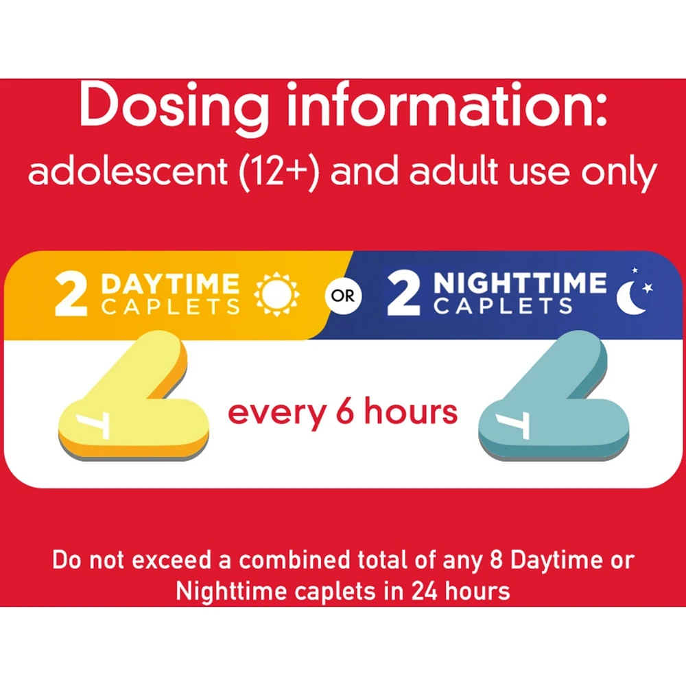 Extra Strength Complete Cold, Cough & Flu Relief Day/Night Caplets