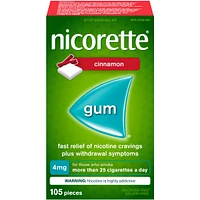 Nicotine Gum, 4 mg, Cinnamon