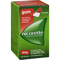 Nicotine Gum, 4 mg, Cinnamon
