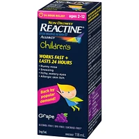 Children’s Liqiuid Allergy Medicine, Grape Flavour, 5mg