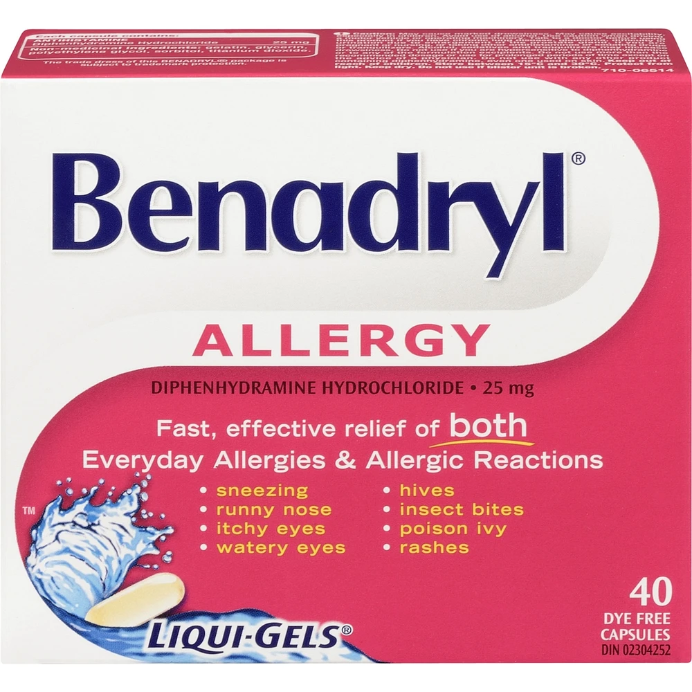Allergy Medicine Liqui-Gels 25 mg