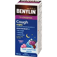 Childrens' Cough & Cold Relief, Night, Bubble Gum Flavour