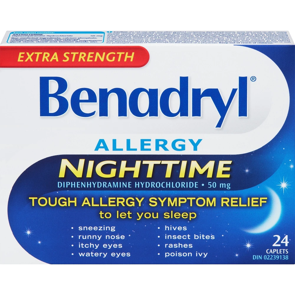 Extra Strength Allergy Medicine Nighttime, 50 mg