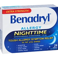 Extra Strength Allergy Medicine Nighttime, 50 mg