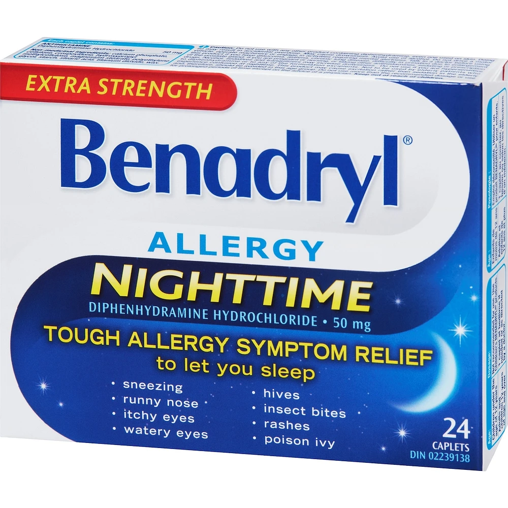 Extra Strength Allergy Medicine Nighttime, 50 mg