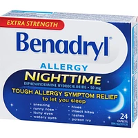 Extra Strength Allergy Medicine Nighttime, 50 mg