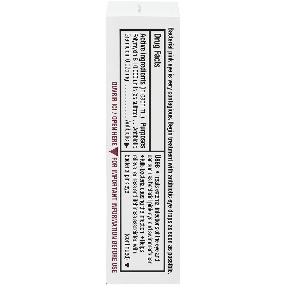 Polysporin Antibiotic Eye & Ear Drops, 15mL