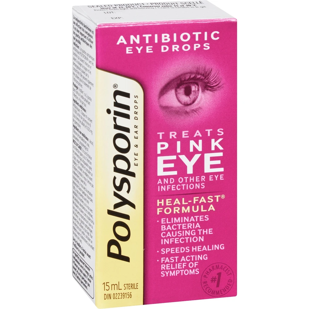 Polysporin Antibiotic Eye & Ear Drops, 15mL