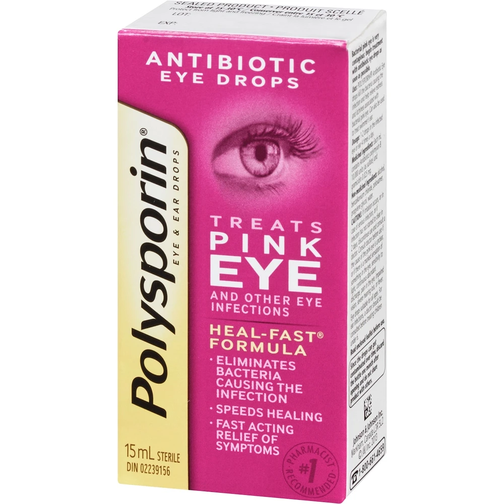 Polysporin Antibiotic Eye & Ear Drops, 15mL