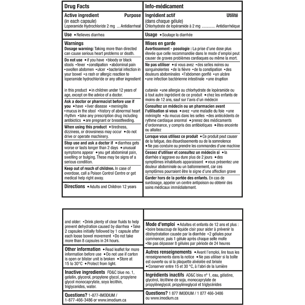 Imodium Diarrhea Relief, Liqui-Gels