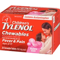 Children's Medicine, Fever & Pain, Chewable, Bubble Gum