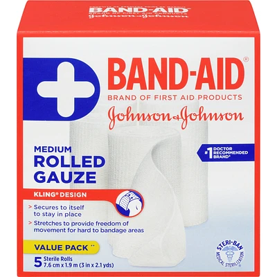 Rolled First Aid Gauze, 3 Inches by 2.1 Yards