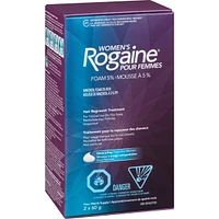Traitement en mousse Rogaine à 5 % pour la repousse des cheveux, pour femmes