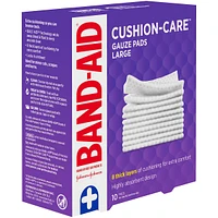 CUSHION-CARE Gauze Pads Large, 4 Inch by 4 Inch, 10 ea