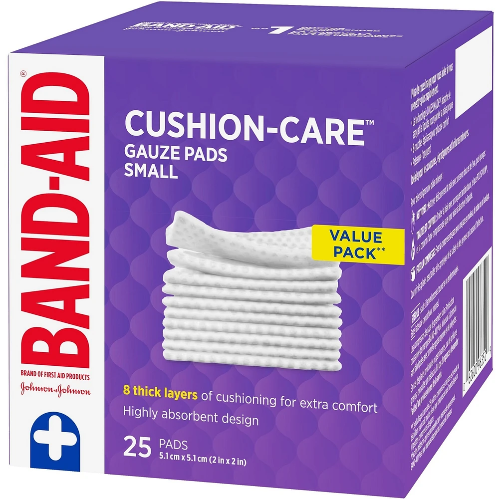 CUSHION-CARE Gauze Pads Small, 2 Inches by 2 Inches, 25 ea