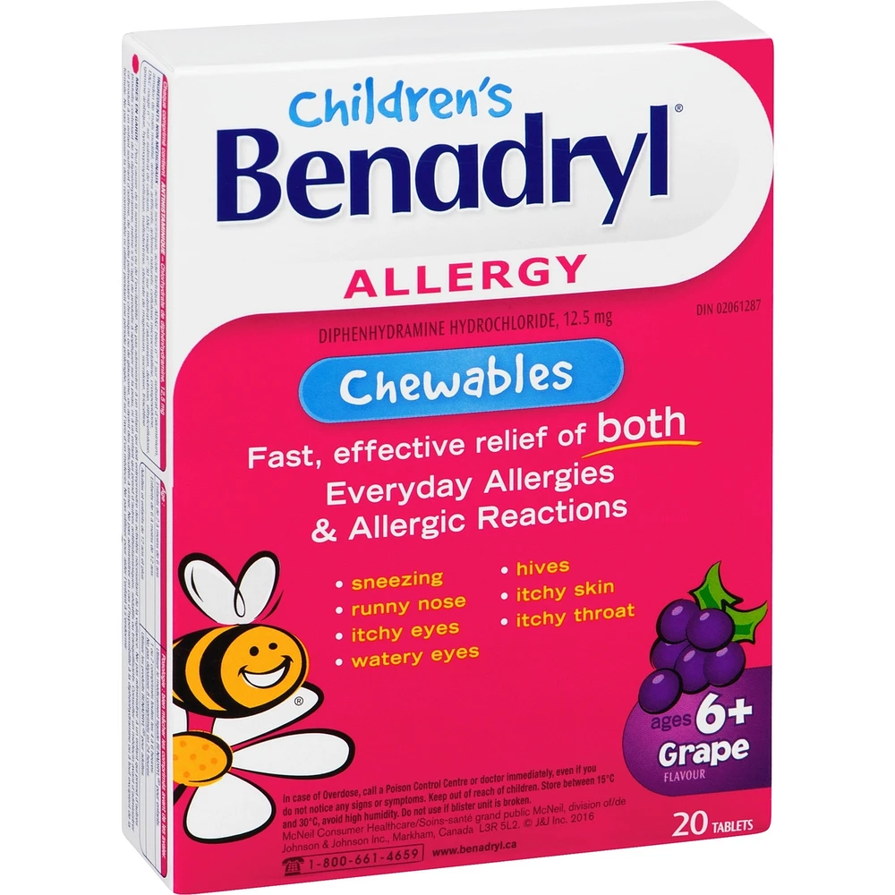 Kids Allergy Medicine Grape Chewables 12.5mg