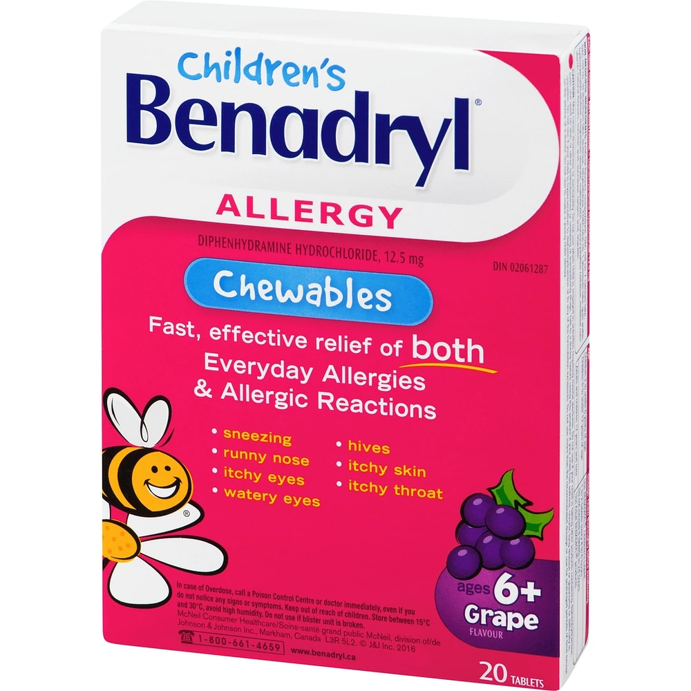 Kids Allergy Medicine Grape Chewables 12.5mg