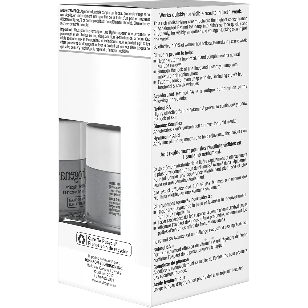 Rapid Wrinkle Repair, Anti Aging Regenerating Retinol Face Moisturizer