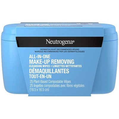 All In one Makeup Remover Facial Cleansing Wipes, Plant Based and  Compostable