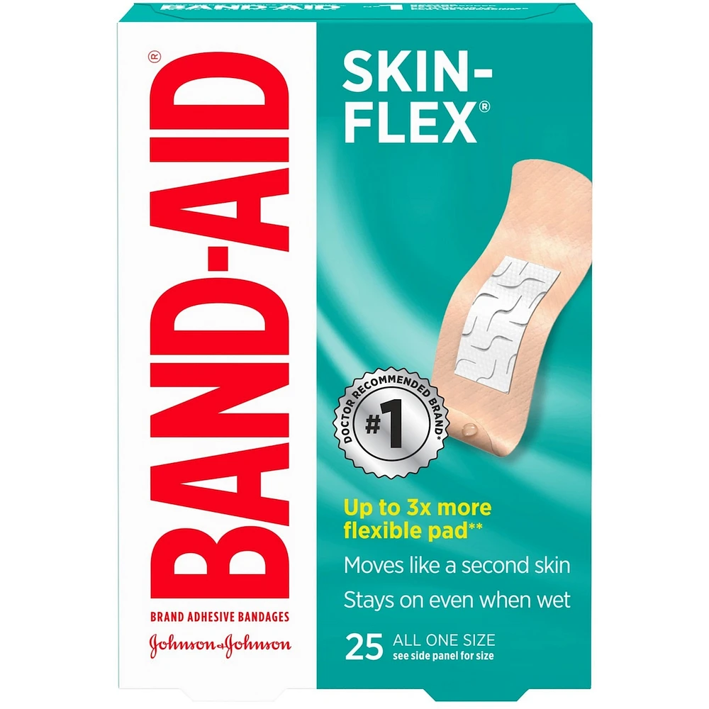 BAND-AID Brand SKIN-FLEX Adhesive Bandages, All One Size, 25 Count