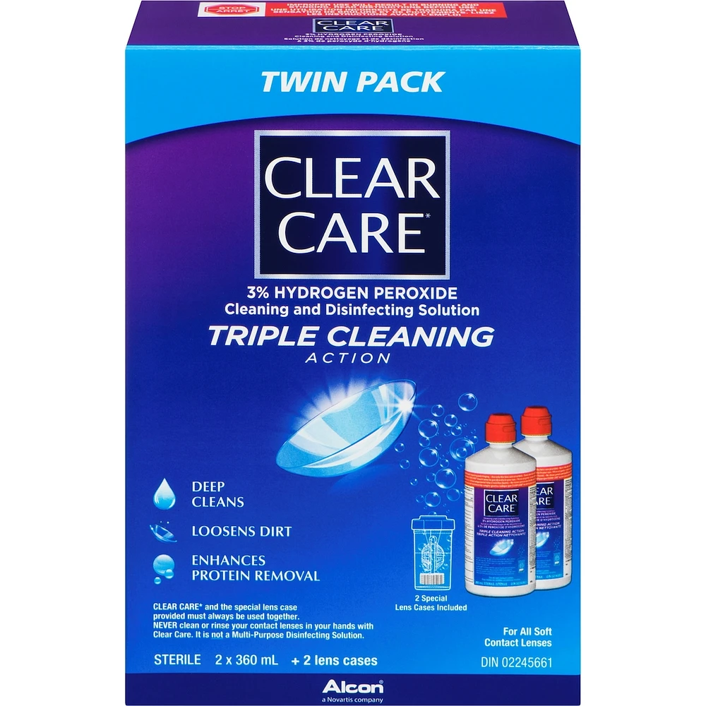 Clear Care® Contact Lens Solution with Hydrogen Peroxide Twin Pack