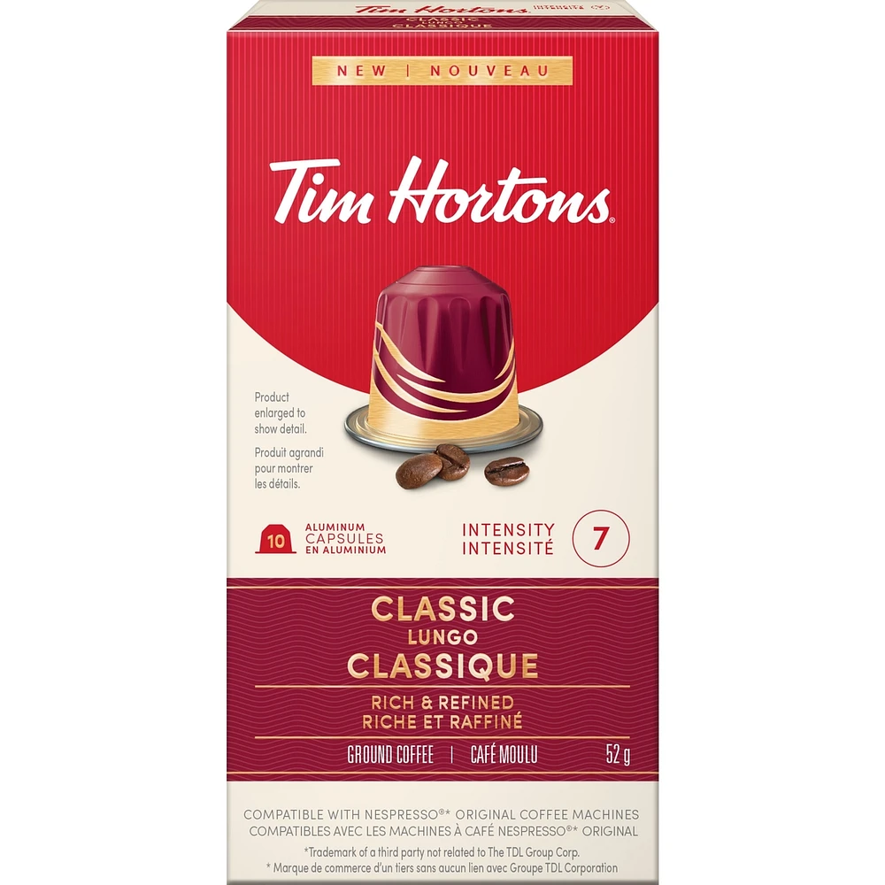 Tim Hortons Nespresso Classic Lungo 10Ct