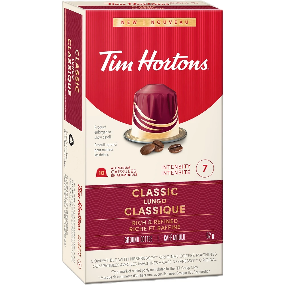 Tim Hortons Nespresso Classic Lungo 10Ct