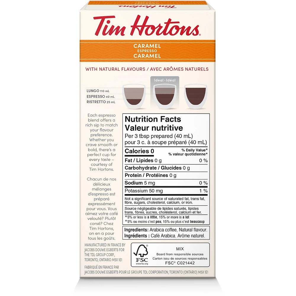 Tim Hortons Nespresso Caramel Espresso 10Ct