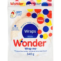 Tortillas de farine blanche Wrap Me, 10 moyennes tortillas