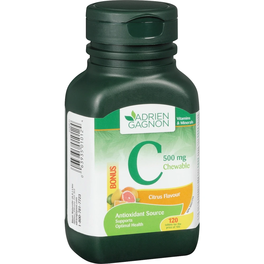 Vitamin C 500mg Chewable Citrus Flavor