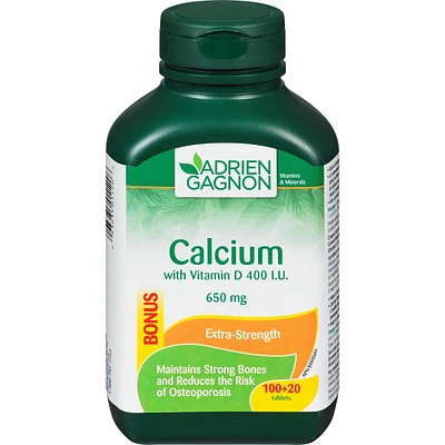 Calcium Extra Strength 650 Mg + Vitamin D
