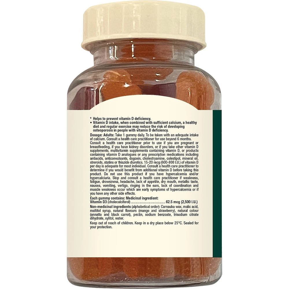 Vitamin D3 2500 IU Gum Sugar Free VIT D3