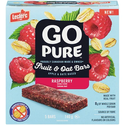 Go Pure Fruit and Oat Bars, Raspberry