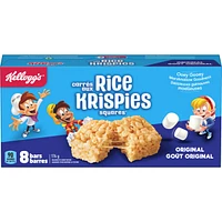 Barres Carrés aux Rice Krispies Goût original, 8 barres de céréales