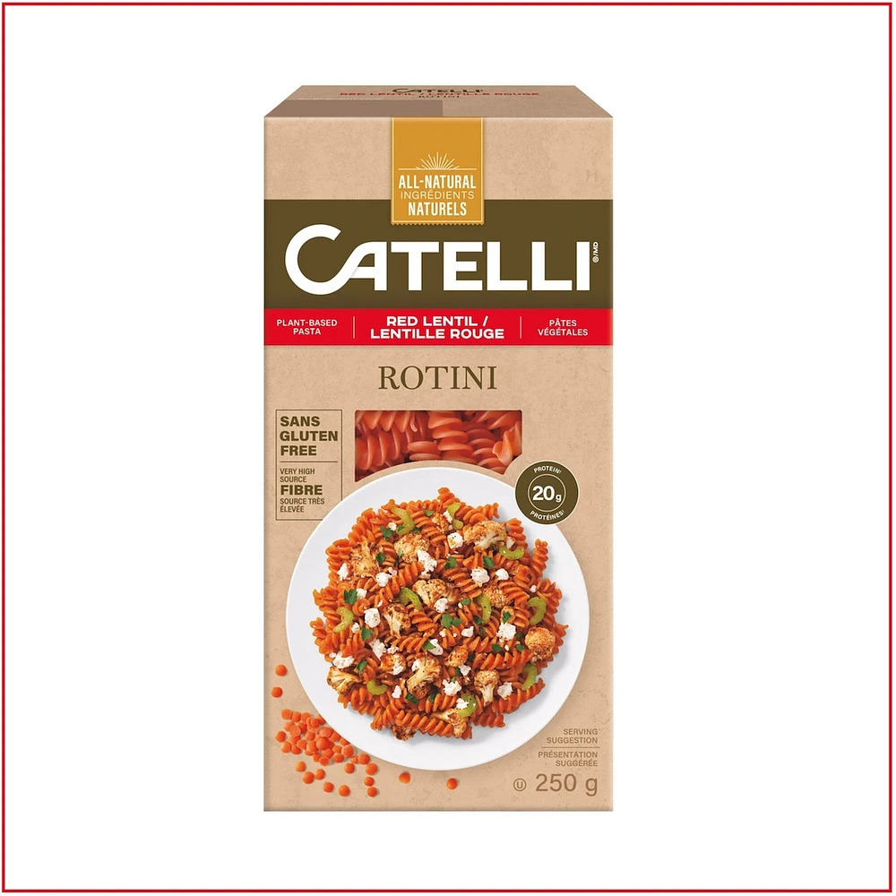 Red Lentil, Rotini Pasta