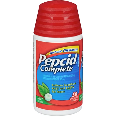 Complete Chewable Mint tablets, Acid Reducer for Heartburn 50 ea