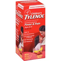 Children's Medicine, Fever & Pain, Banana Berry Liquid